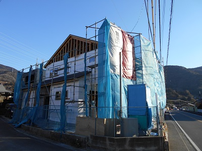 山北町の注文住宅　天然素材の家【S様邸】大工工事