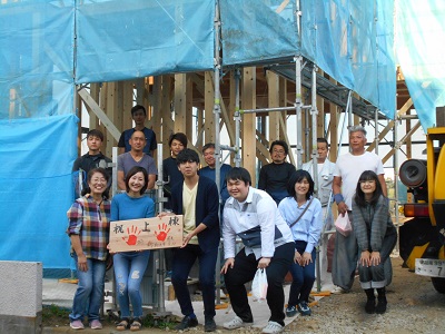 秦野市の注文住宅　漆喰とALCパワーボードの家【F様邸】祝 上棟式
