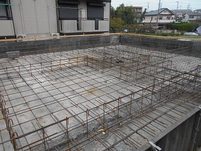 川崎市の注文住宅　高気密高断熱C値0.2をクリアした二世帯住宅【I様邸】基礎工事