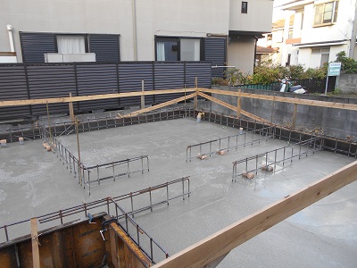 横浜市の注文住宅　吹抜けのある家【T様･H様邸】基礎工事