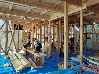 鎌倉市の注文住宅　デザイン住宅【O様邸】大工工事