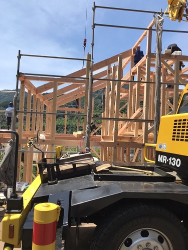 熱海　注文住宅　上棟