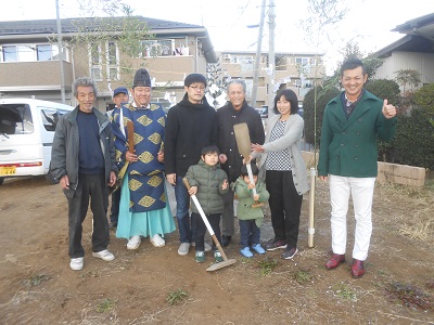 秦野市の注文住宅　店舗併用住宅【O様邸】祝 地鎮祭