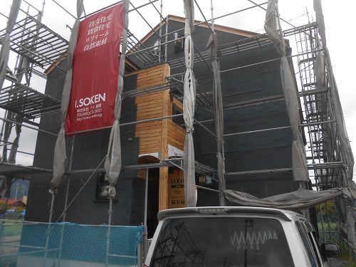 【開成町H様邸】左官工事