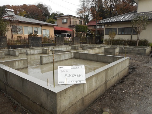 座間市の注文住宅　MOKOE採用の家【S様邸】基礎工事