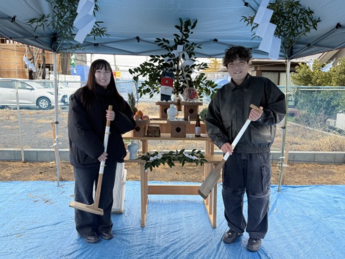 平塚市の注文住宅　ZEHだから大空間でも気にならないモダンスタイルの家【H様邸】祝地鎮祭