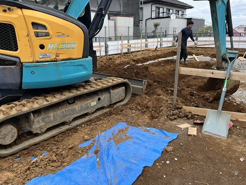 横浜　注文住宅　基礎工事
