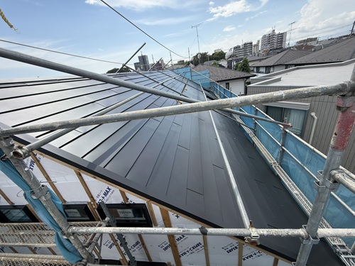 藤沢市の注文住宅　断熱等級6家族の笑顔溢れる2.5階の家【M様邸】外部工事